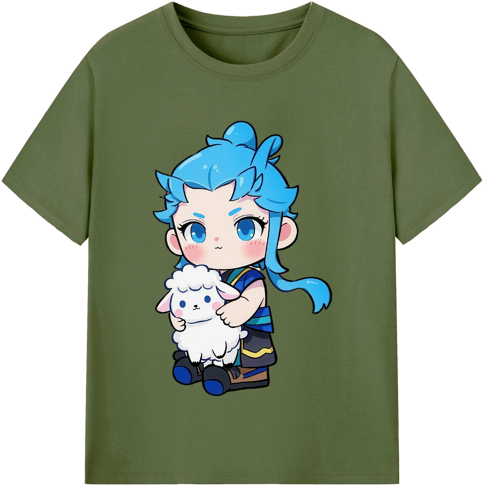 （画像用） Ne Zha 2 ナタ 魔童の大暴れ 綿100％半袖Tシャツ（フロントプリント）